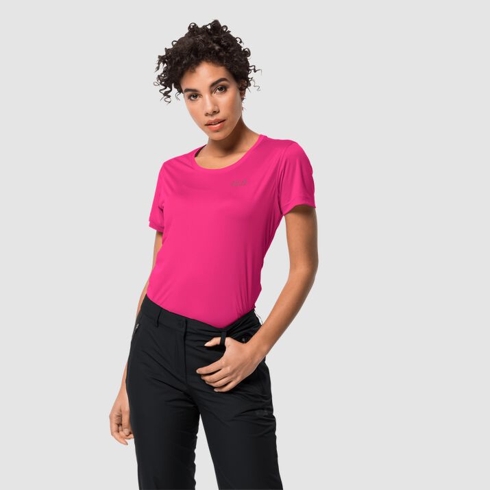 T-shirt Jack Wolfskin Tech Mujer Rosas Mexico-5129786